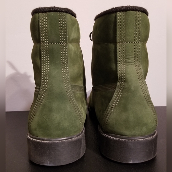 TIMBERLAND THROW BACK GREEN SUEDE BOOTS WINTER FALL DR MARTENS CAT LEATHER VTG - Picture 5 of 8